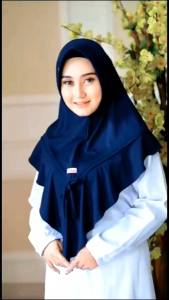 Bergo Dayyana AB447 By Abika Hijab Rimpel Bawah Bahan Stella Branded Premium