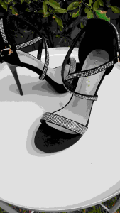 NWSHOES รองเท้าส้นสูงรัดข้อ 5 นิ้ว เสริมหน้า 1 นิ้ว