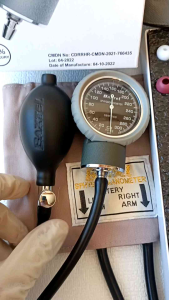 Baxtel APG GRAY Ring Aneroid BP/MAGENTA DELUXE Stethoscope