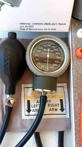 Baxtel APG GRAY Ring Aneroid BP & ORANGE DELUXE Stethoscope