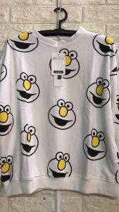 สเวตเตอร์แขนยาว คอกลม โอเวอร์ไซส์ ลายแอลโม่ ผ้าคอตตอน เนื้อหนานุ่ม ใส่ได้ทั้งผู้ชายและผู้หญิง