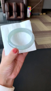 Jade bangle 56mm singapore can view and try 缅甸天然翡翠手镯a货