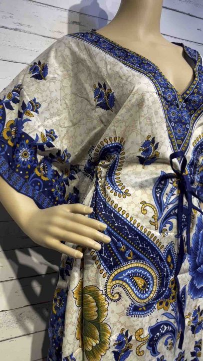 KAFTAN MINI DRESS BOHEMIAN DASHIKI BOHO TRIBAL PRINT SUMMER BEACH CASUAL COMFORTABLE V-NECK WEAR