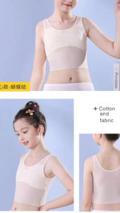 （READY STOCK） 3Pcs Teenager Cotton Singlet Girls Training Bra(code:910)