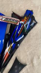 ชุดสีwave125R สีน้ำเงิน ท้ายดำ+ชุดอก เต็มคันABS ระบบสี2K สินค้าตรงปกมีรับประกัน (ระบบสี2Kแท้ ไม่ซื้ด ไม่ใช่งานห่อหนังสือพิมพ์ ) สนิททุกจุด