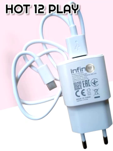 Charger Infinix Hot 12 PLAY Tipe C Original 10 Watt Fastcharging/pengisian daya cepat