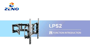 Zeno LP52 24"-70" Full Motion Wall Mount Tv Bracket for Most up to 50kg Adjustable Dual Articulating Arms Swivel Tilt Max VESA 400x400mm TV Mount Fits 12”/16” Wood Studs