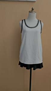 atasan wanita putih MANGO SUIT cewek S M kutung blouse cute