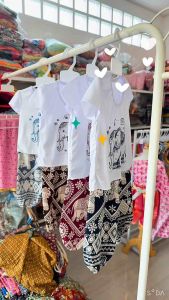 ชุดเด็ก ลายช้าง ลายไทย สงกรานต์ (รหัสDD88) งานพร้อมส่ง 3-12เดือน น้ำหนัก4-9กิโล ใส่สวยและน่ารักมากๆ เสื้อสายเดี่ยว+กางเกง เด็กหญิง