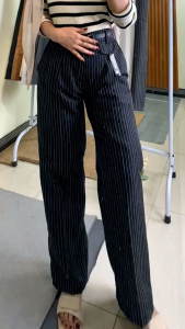 Celana Oro pants stripe - Celana Panjang Wanita High Waist Kulot Garis | Celana Kantor Casual Formal Korean Look | Celana wanita murah | Celana cewek murah | Celana cewek Garis | Celana motif | Celana Cewek bagus