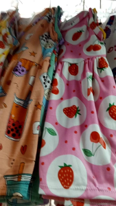 6pcs character Dress Baby girl Pambahay 0-2yrs old