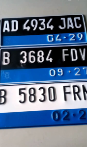 plat nomor motor listrik bisa kostum nama harga sepasang atau depan belakang