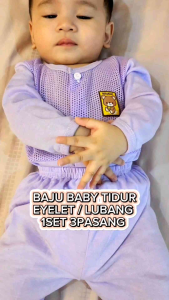 1Set 3Pasang BABY EYELET 0-12bulan BAJU BABY.