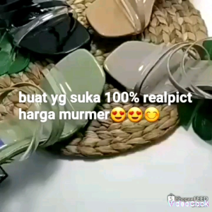 mqstars -Sandal Heel Wanita Tali Jelly Hak KacaTinggi 7cm Terbaru |Sendal Heels Pesta