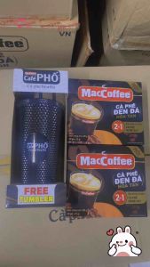 Combo 2 hộp cà phê phố đen gói lớn tặng ly kim cương đen