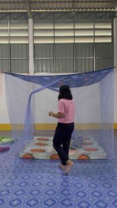 มุ้ง 12 ฟุต มุ้งประตู เนื้อผ้า พริกไทย พิมพ์ลาย  นอนได้ 7-8 คน มุ้งตราพัชรี นอนคนเดียว มุ้งผูกหู มุ้งหลังคาลาย มุ้งแหวก