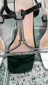 Dép nữ sandal cao gót quai dây xoàng hậu C gót 7cm