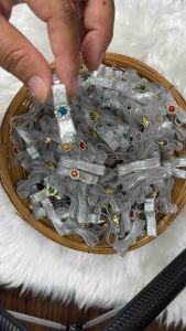 โบว์สำหรับติดบาตรพระ สีเงิน