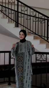 KALISA DRESS TENUN DARK GREY - KEMEJA TENUN