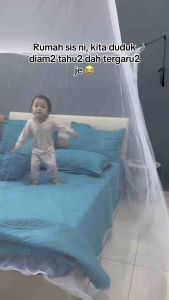 READY STOCK! Kelambu Nyamuk Saiz Besar Mosquito Net Kelambu Nyamuk Mosquito Net Petak / Square Big Size King Queen Katil