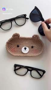 Khay đựng kính bằng len handmade hàng cao cấp