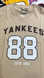 Bisalo Baju Kaos Pria Wanita lengan pendek motif " YANKEES " Digital Printal Kaos Distro Combed Atasan - pakaian wanita - pakaian pria - baju wanita - baju pria - atasan wanita pria - kaos oversize - kaos hitam putih - Baseball Jersey BSL - 198