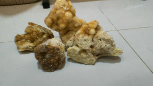 Combo 4 viên thạch anh vàng dùng để trưng bày tiểu cảnh thả bể cá thu hút may mắn tài lộc