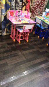 Study table set for kids . One chair and one table with drover. Chair and table both are height adjustable. Standard size. Best and attractive colours. Kids friendly designs and colours. Best and reliable quality with reasonable price. Mega belaar budak s