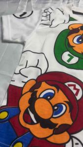 Baju Anak Super Mario Bros Anak Laki Laki Putih