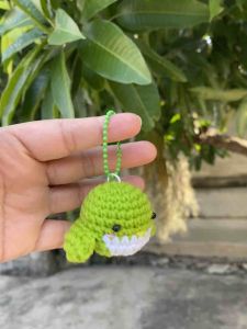 พวงกุญแจนกเซ่💚 พวงกุญแจนกอ้วนจิ๋ว ถักไหมพรมโครเชต์