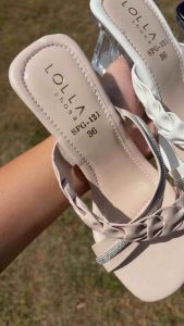 ✨TTFS✨ Elegant Braided Crystal Heels Comfy 6cm Transparent Block Heel Sandal Kasut Tumit Wanita SPG121