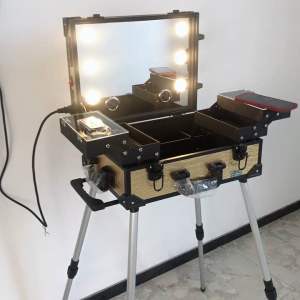 beautycase+speaker+bluetooth+kaki+lampu+ name tag