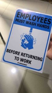 Wash Hands Signage