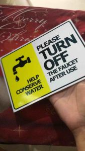 Please turn off faucet Signage