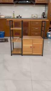 Kệ Nhà Bếp - Kệ Để Lò Vi Sóng Khung Sắt Sơn Tĩnh Điện