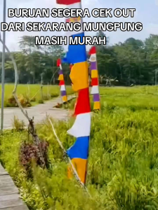 (3PIS) PAKET RUMAH 2pis. UMBUL UMBUL +1 BENDERA 90X60 MERAH PUTIH HIASAN BUAT AGUSTUSAN