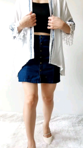 25540 Dazzela Embroidered Asymmetric Cover Up Outer Cardigan Boho Fashion Retro Vintage Korean Style