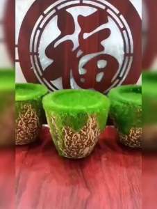 POT BUNGA LUMUT OVAL / VAS BUNGA ARTIFICIAL / POT BUNGA KAYU LAPIS BUSA / VASE FLOWER / PBL8710