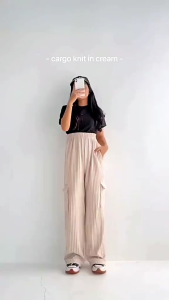 (BISA COD) KULOT CARGO KNIT PREMIUM TEBAL BESELLER