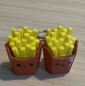 [3D printed] 🍟 Cute Clicky French Fries Fidget Toy | Keychain Version & Normal Version | Stress Relief Desk Toy