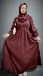 Shanum Dress Wanita Terbaru: Setelan Gamis Hijab Crinkle Airflow
