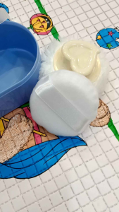 Tempat Bedak Bayi Cico Miko 2 Sekat free puff