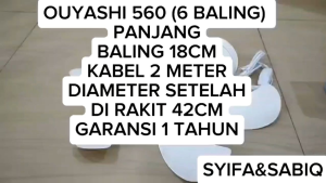 KIPAS ANGIN / KIPAS GANTUNG 20W 6 BALING OUYASHI 560
