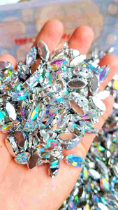 Payet Diamond Cangkang Jahit Mata Grade A Ukuran 7x15 Per Pcs