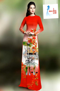 SIÊU MẪU ÁO DÀI HOA PHƯỢNG ĐỎ CỰC CHÁY CHO MÙA PHƯỢNG