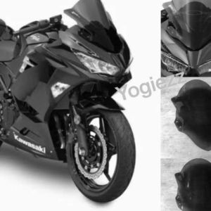 windshield kawasaki ninja n250fi visor n 250 fi flyscreen miror shield tameng depan n250 fi front shielf n 250 fi ninja 2 cylinder 2018 2019 2020 2021 2022 model zero gravity