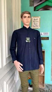 NAVY KEMEJA PRIA LENGAN PANJANG KEMEJA POLOS PANJANG WARNA BIRU NAVI