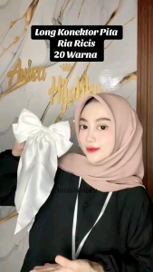 Long Konektor Pita Hijab / Pita Hijab Ria Ricis / Tali Masker Hijab Wanita Aesthetic Viral Kekinian / Strap Tali Masker Jilbab