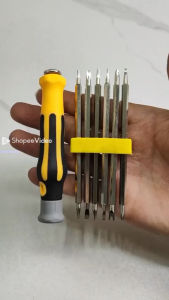 Obeng 12 in 1 bolak balik 12 mata Plus Minus Bintang Hex Universal SET