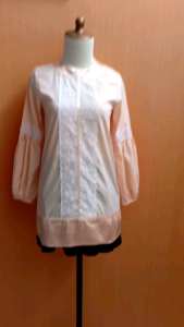atasan wanita salem orange pastel SOFIA KIDS cewek S remaja 12 13 14 thn cute blouse lengan balon